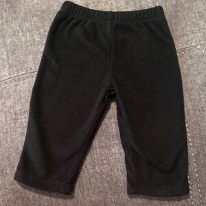 Babies Black Fleece Pants Size 6M 12-16 lbs